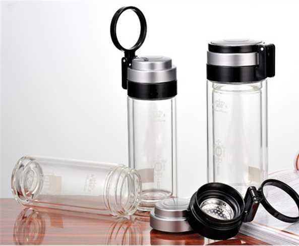 广告双层玻璃杯 环保玻璃杯可定制logo带礼盒